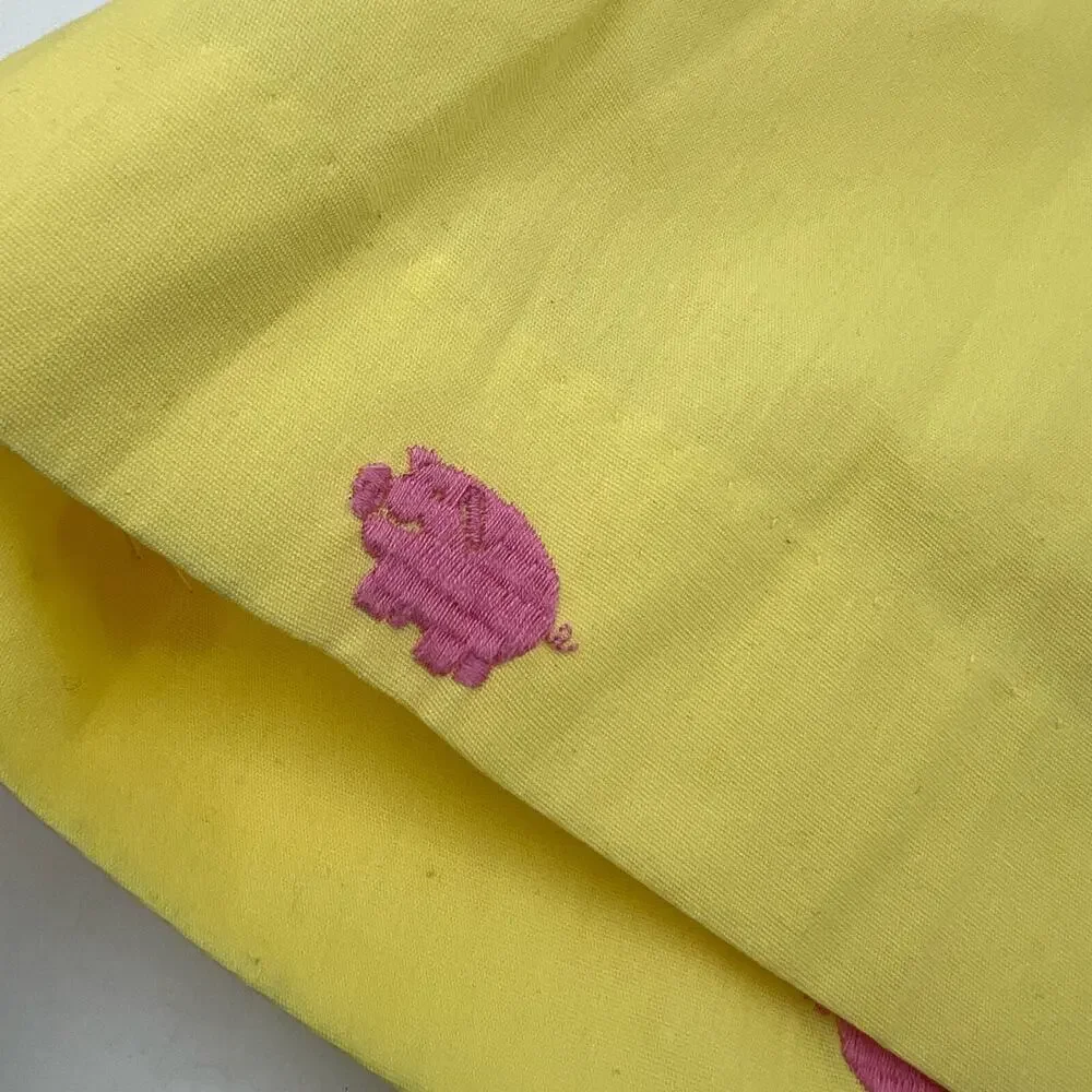 Murray's Togglery Shop Nantucket Embroidered Pig Shorts Yellow